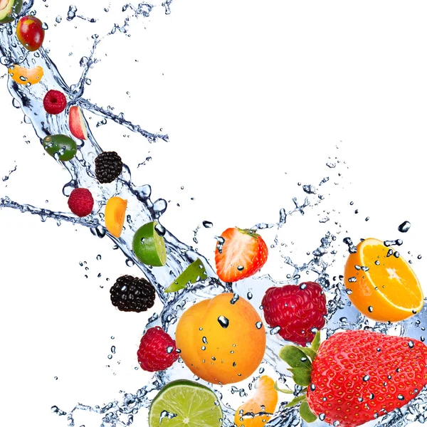 Vruchten splash — Stockfoto