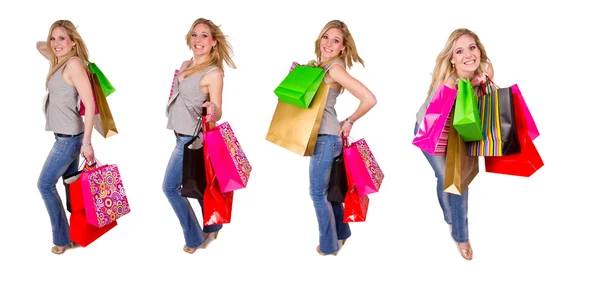 Girl shopping collection — Stock Photo, Image