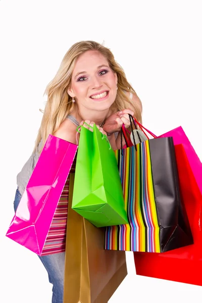 Dívka nakupování — Stock fotografie