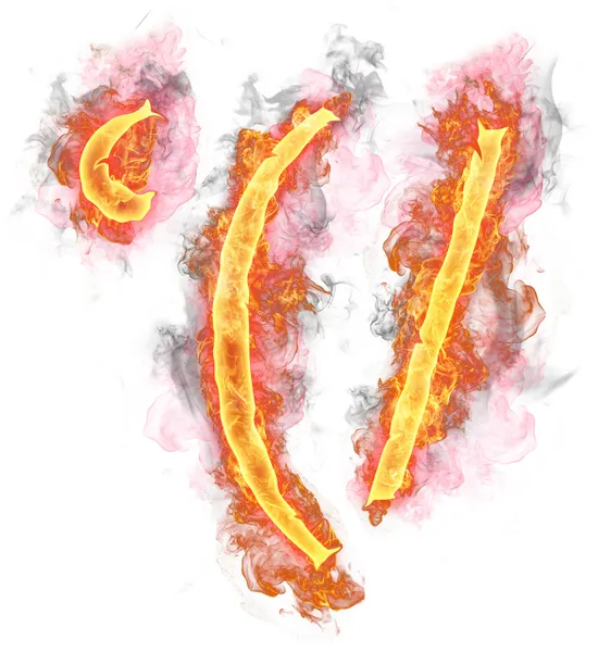 Символы огненных алфавитов — стоковое фото