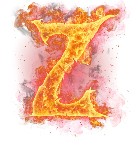 Fire letter "z" — Stock Photo, Image