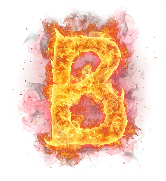 Tűz a levél "b" — Stock Fotó