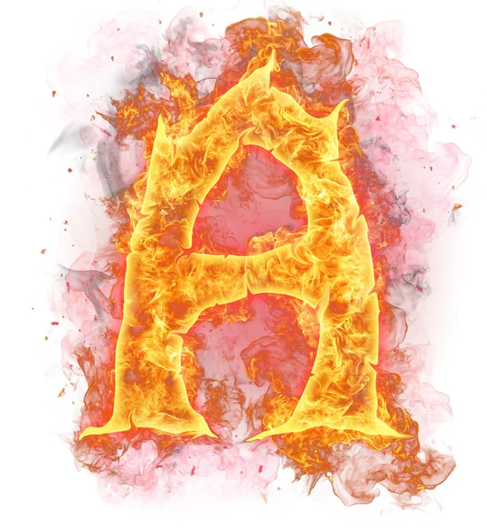Carta de fuego "A " —  Fotos de Stock
