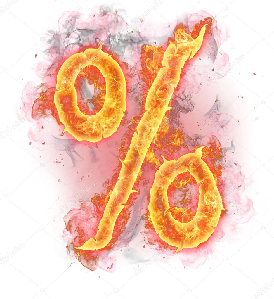 Fire percentage symbol