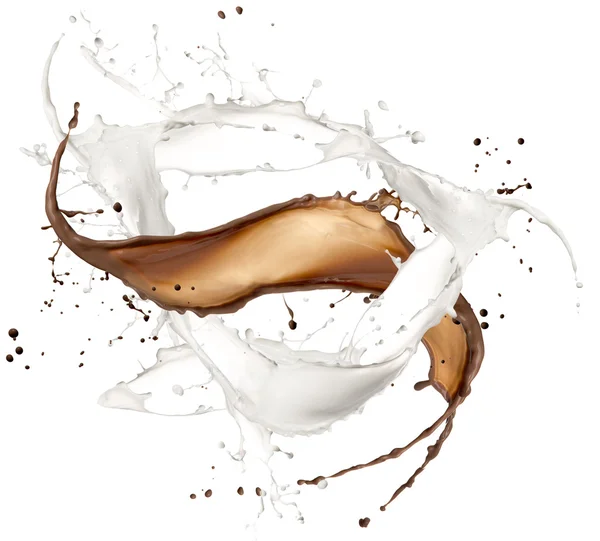 牛奶和巧克力闪屏 — 图库照片