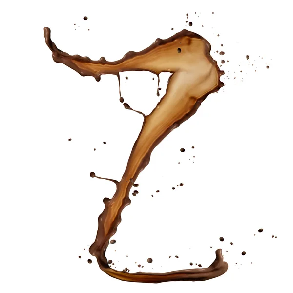 Chocolate splash letter — Stock Photo, Image