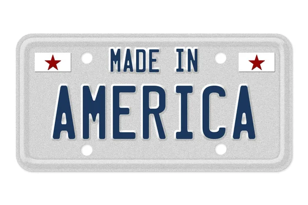 Лицензионная табличка Made in America — стоковое фото