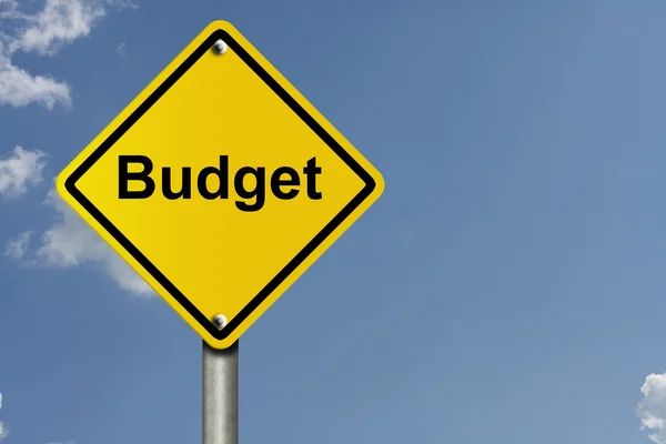 Warnung über Ihr Budget — Stockfoto