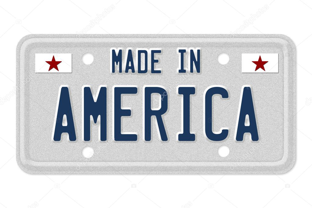 Made in America License Plate