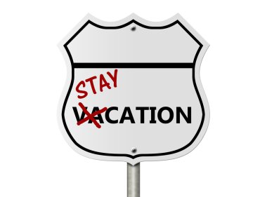 Taking a stay-cation clipart