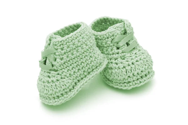 stock image Hand-made baby booties