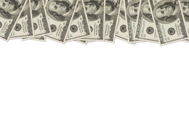 Money Border of hundred dollar bills clipart