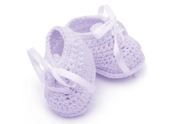 Chaussons de bébé faits à la main — Photo