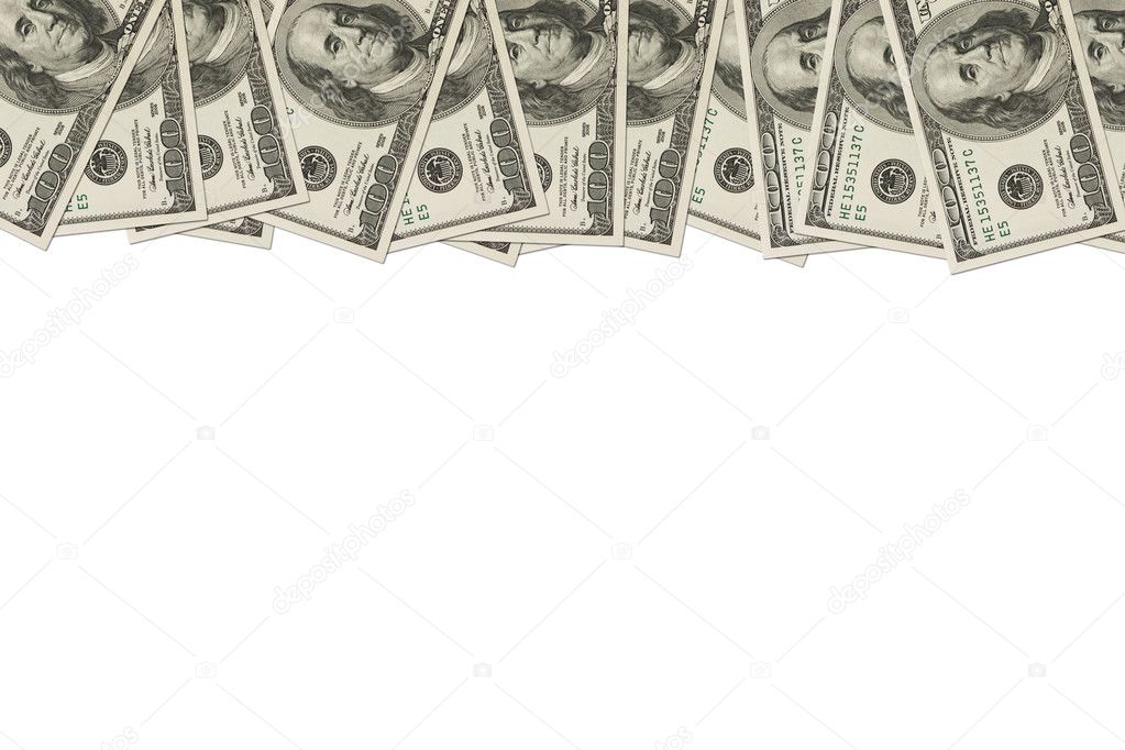 Money Border of hundred dollar bills