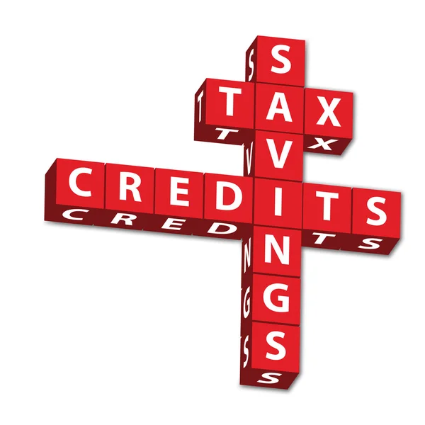 Vergi tasarruf ve kredi — Stok fotoğraf
