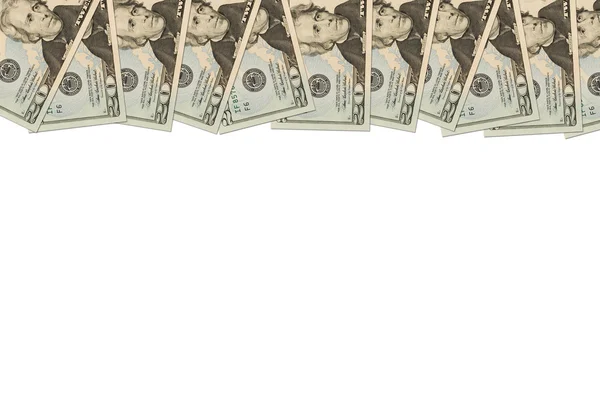 Peníze hranice dvaceti dolarových bankovek — Stock fotografie