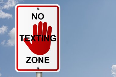 No Texting Zone clipart