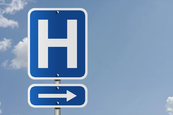 Hospital Direction Sign — Stock Photo, Image