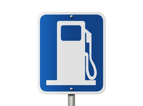 ガソリン スタンドの方向標識 — ストック写真