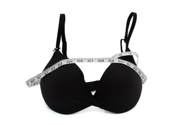 Black Bra with a measuring tape clipart