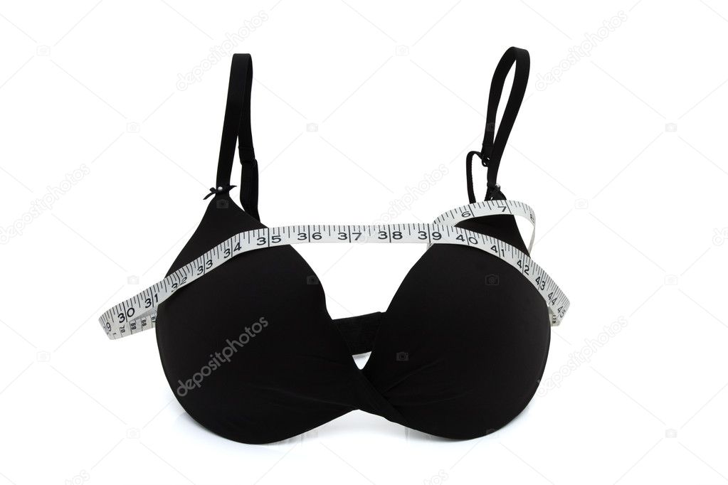 Black Bra with a measuring tape Stock Photo by ©karenr 8038199