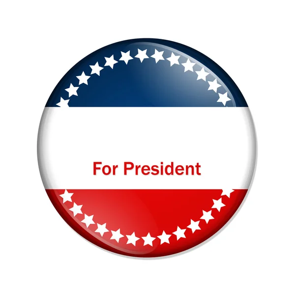 Кнопка президента Ffor — стоковое фото