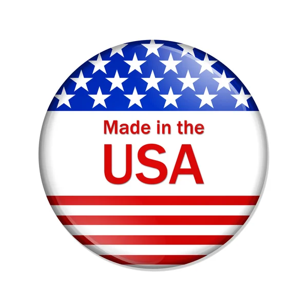 Feito no botão EUA — Fotografia de Stock