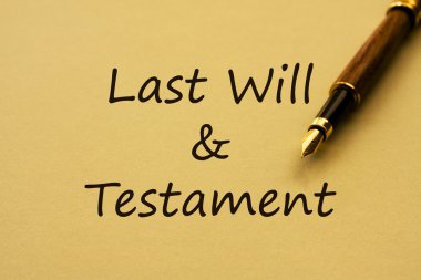 Writing you last will and testament clipart