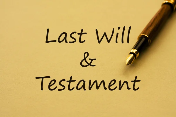 Writing you last will and testament — Stock Photo, Image