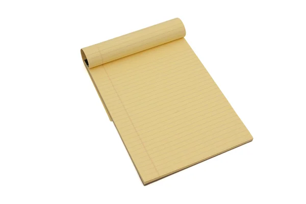 Κίτρινο σημειωματάριο επένδυση — Φωτογραφία Αρχείου