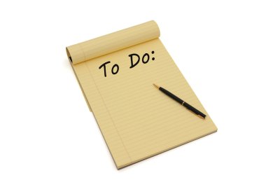 Making your To Do List clipart