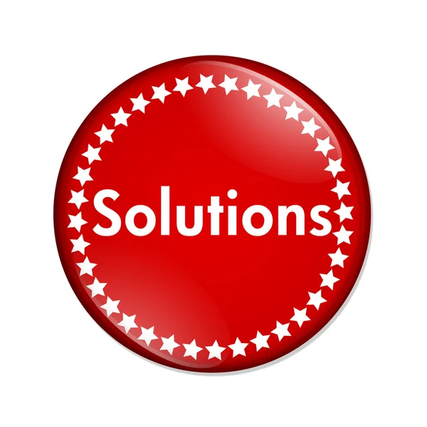 Botão Soluções — Fotografia de Stock