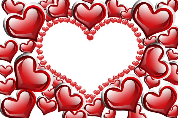 Red Hearts background — Stock Photo, Image