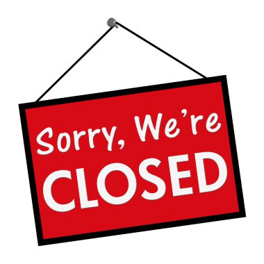 We are closed sign clipart
