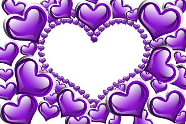 Purple Hearts background clipart