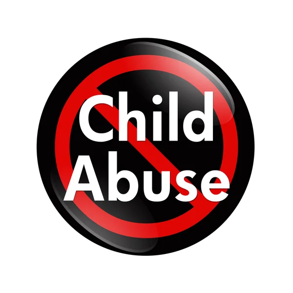 Nenhum botão de abuso infantil — Fotografia de Stock
