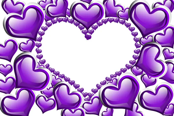 Corazón púrpura fondo — Foto de Stock