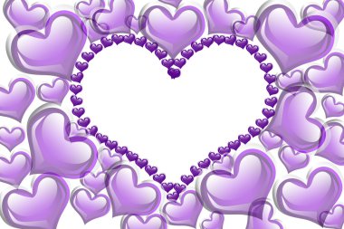 Purple Hearts background clipart