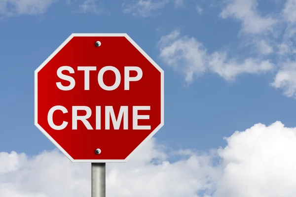 Зупиняючись злочинності — стокове фото
