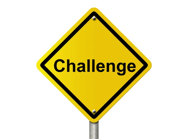 Challenge Ahead warning — Stock Photo, Image