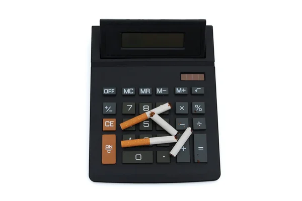 Beräkning av kostnaderna för rökning — Stockfoto