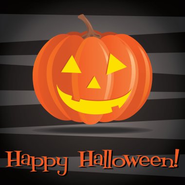 Jack o lantern Happy Halloween card in vector format. clipart