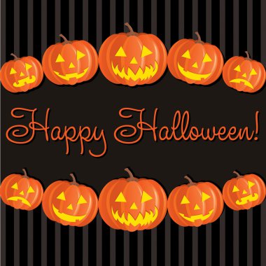 Happy Halloween card in vector format. clipart