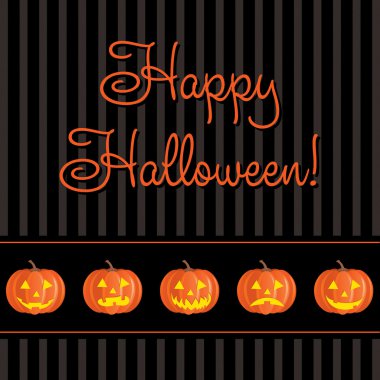 Happy Halloween card in vector format. clipart