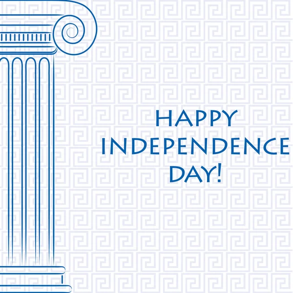 Tarjeta Feliz Día de la Independencia para Grecia en formato vectorial . — Vector de stock