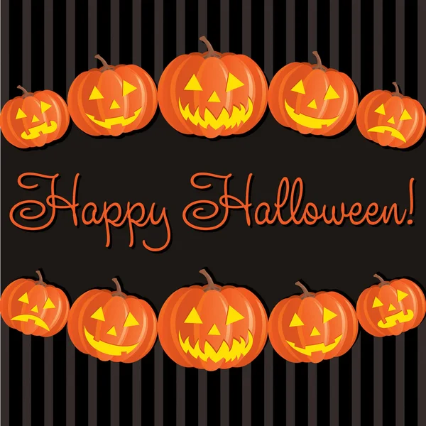 Feliz cartão de Halloween em formato vetorial . —  Vetores de Stock