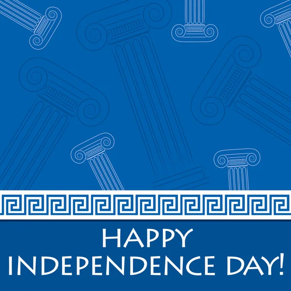 Happy Independence Day card per la Grecia in formato vettoriale . — Vettoriale Stock