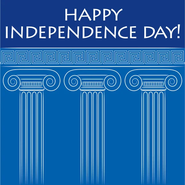 Szczęśliwy dzień niepodległości karty dla Grecji w formacie wektorowym. — Wektor stockowy