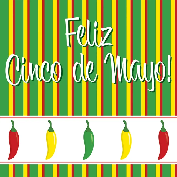 Cinco de mayo papryka chili kartki w formacie wektorowym. — Wektor stockowy