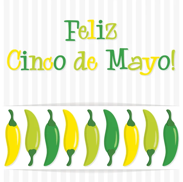 Cinco de Mayo chile tarjetas de felicitación en formato vectorial . — Archivo Imágenes Vectoriales